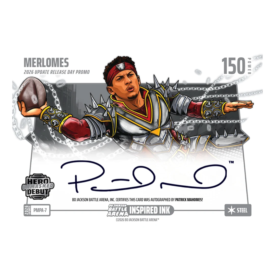 Mahomes STEEL Horizontal Autograph card