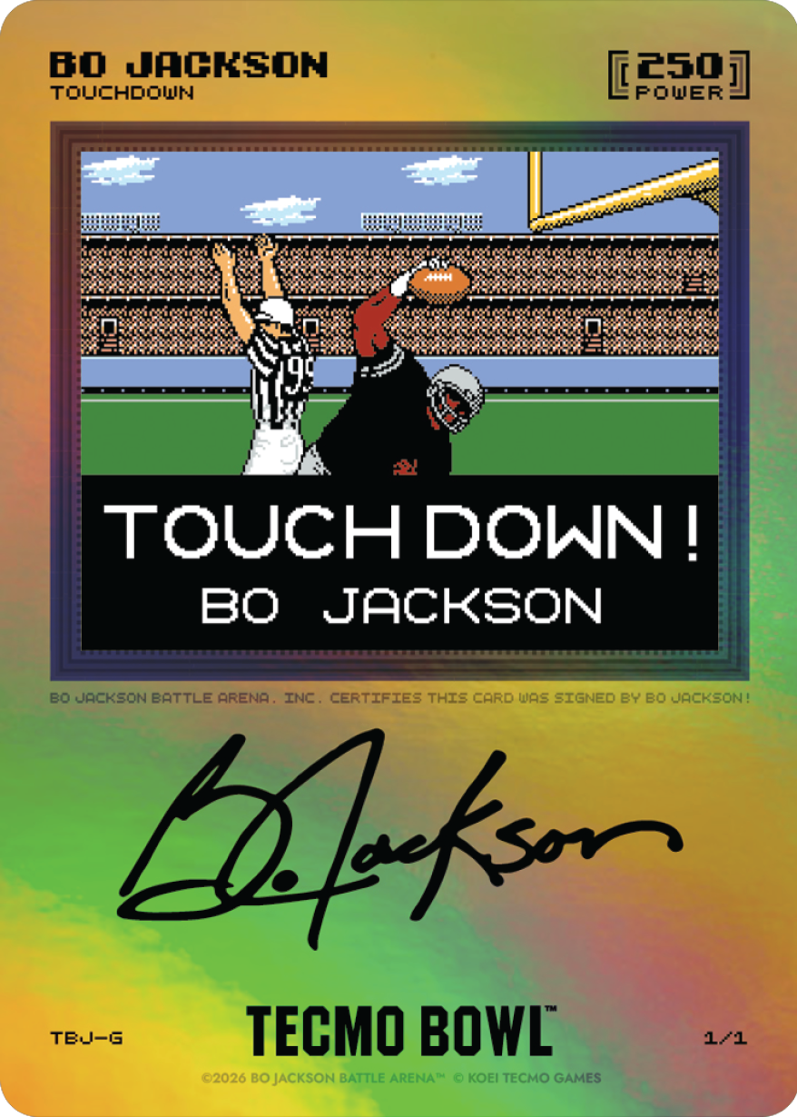 Tecmo Bowl Touchdown Card
